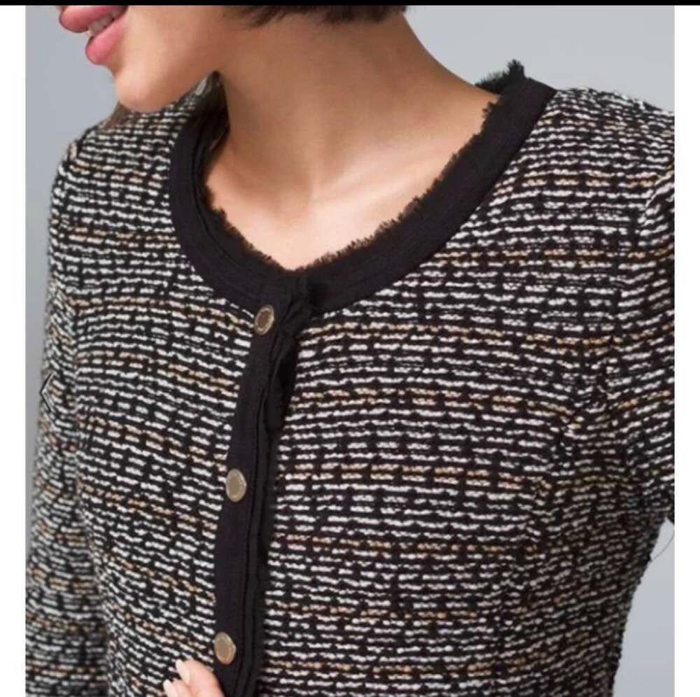 WHBM tweed stretch sweater jacket blazer small